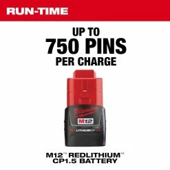 Milwaukee 2540-20 M12 12V 23 Gauge Compact Cordless Pin Nailer - Bare Tool Tools & Equipment 20 Milwaukee 2540-20 M12 12V 23 Gauge Compact Cordless Pin Nailer - Bare Tool Tools & Equipment