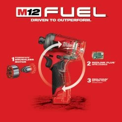 Milwaukee 2551-20 M12 FUEL SURGE 1/4 Inch Hex Hydraulic Driver - Bare Tool Tools & Equipment