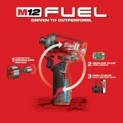 Milwaukee 2551-22 M12 FUEL 12V SURGE 1/4 Inch Hex Hydraulic Driver Kit Tools & Equipment