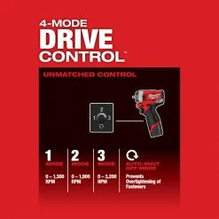 Milwaukee M12 2552-22 M12 FUEL 12V 1/4-Inch Cordless Stubby Impact Wrench Kit