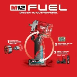 Milwaukee M12 2554-22 M12 FUEL 12V 3/8-Inch Cordless Stubby Impact Wrench Kit Tools & Equipment