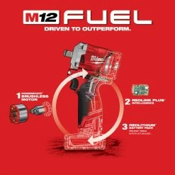 Tools & Equipment Milwaukee M12 2555-20 M12 FUEL 12V 1/2-Inch Stubby Impact Wrench - Bare Tool