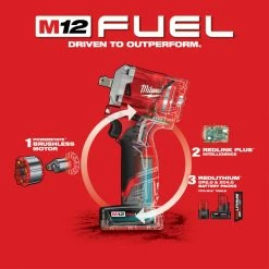Tools & Equipment Milwaukee 2555P-22 M12 FUEL 12V 1/2-Inch Stubby Pin Impact Wrench Kit 19 Tools & Equipment Milwaukee 2555P-22 M12 FUEL 12V 1/2-Inch Stubby Pin Impact Wrench Kit