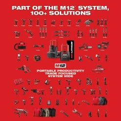 Milwaukee 2557-22 M12 FUEL 12V 3/8-Inch 55-Ft-Lbs. Li-Ion Cordless Ratchet Kit Tools & Equipment