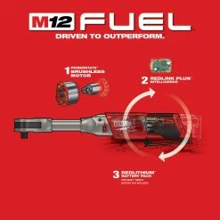 Milwaukee 2560-20 M12 FUEL 12V 3/8 Inch Extended Reach Ratchet Bare Tool