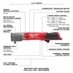 Tools & Equipment Milwaukee 2564-20 M12 FUEL 12V 3/8