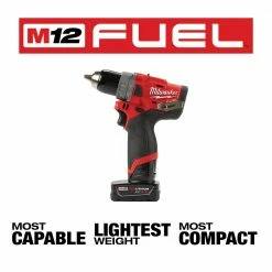 Tools & Equipment Milwaukee 2582-22 M12 FUEL 12V SURGE Driver 1/2 Inch Drill 2 Piece Combo 15 Tools & Equipment Milwaukee 2582-22 M12 FUEL 12V SURGE Driver 1/2 Inch Drill 2 Piece Combo