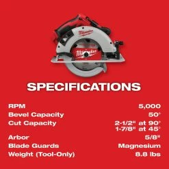 Tools & Equipment Milwaukee 2631-20 M18 18V 7-1/4-Inch Brushless Circular Saw - Bare Tool