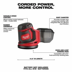 Tools & Equipment Milwaukee 2648-20 M18 18V Cordless Random Orbit Sander - Bare Tool