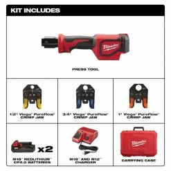 Tools & Equipment Milwaukee 2674-22P M18 18V Li-Ion Short Throw Press Tool Kit W/ PEX Crimp Jaws