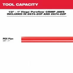 Tools & Equipment Milwaukee 2674-22P M18 18V Li-Ion Short Throw Press Tool Kit W/ PEX Crimp Jaws