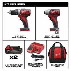 Milwaukee 2691-22 M18 18V Cordless Power Lithium-Ion 2-Tool Combo Kit