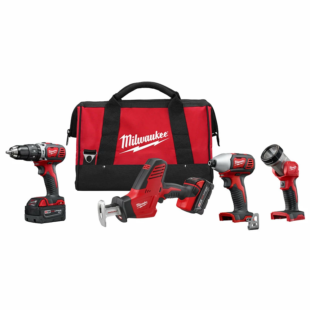 Tools & Equipment Milwaukee 2695-24 M18 18V Cordless Power Lithium-Ion 4-Tool Combo Kit 3 Tools & Equipment Milwaukee 2695-24 M18 18V Cordless Power Lithium-Ion 4-Tool Combo Kit
