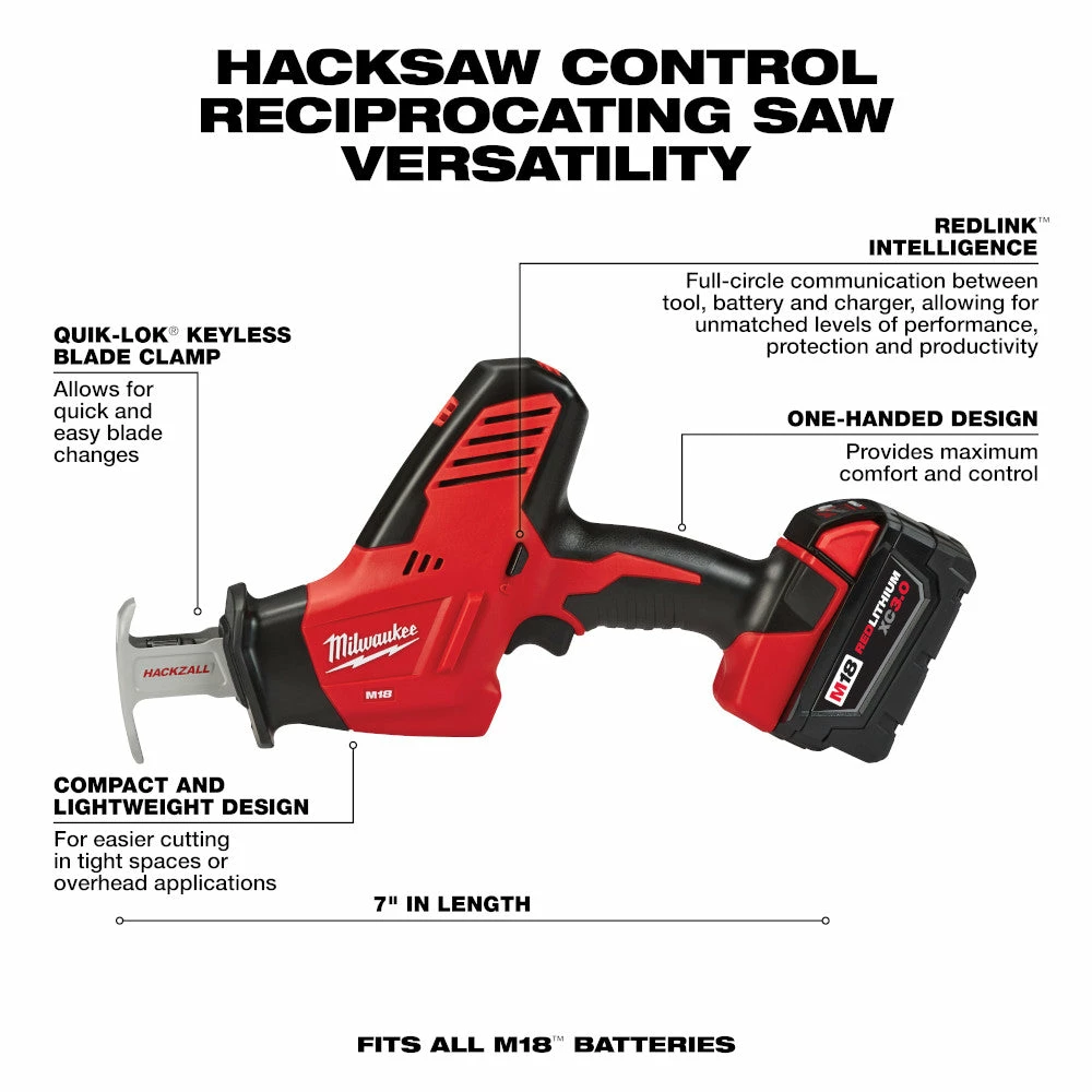 Tools & Equipment Milwaukee 2695-24 M18 18V Cordless Power Lithium-Ion 4-Tool Combo Kit 7 Tools & Equipment Milwaukee 2695-24 M18 18V Cordless Power Lithium-Ion 4-Tool Combo Kit