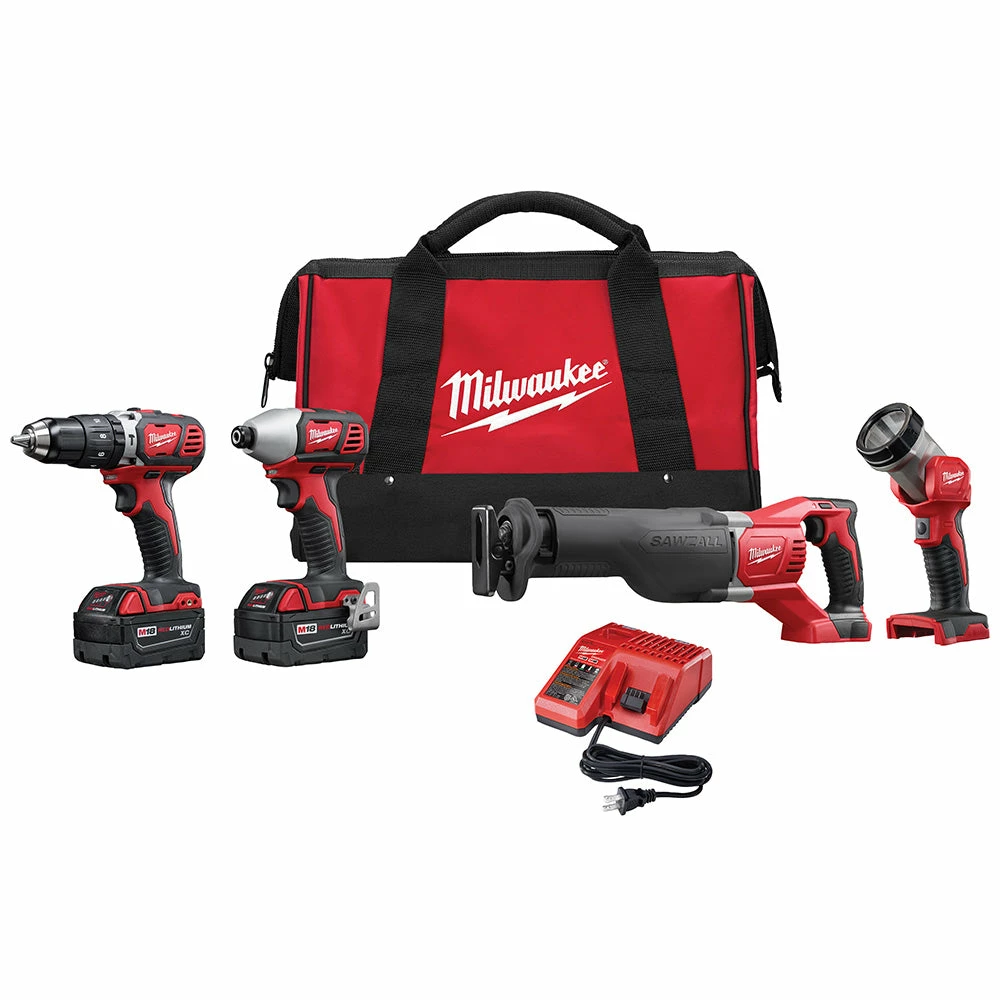 Tools & Equipment Milwaukee 2696-24 M18 18V Cordless Power Lithium-Ion 4-Tool Combo Kit 3 Tools & Equipment Milwaukee 2696-24 M18 18V Cordless Power Lithium-Ion 4-Tool Combo Kit
