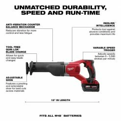 Tools & Equipment Milwaukee 2696-24 M18 18V Cordless Power Lithium-Ion 4-Tool Combo Kit 17 Tools & Equipment Milwaukee 2696-24 M18 18V Cordless Power Lithium-Ion 4-Tool Combo Kit