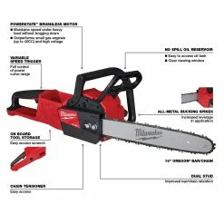 Milwaukee 2727-20 M18 FUEL 18V 16-Inch Cordless Chainsaw - Bare Tool 24 Milwaukee 2727-20 M18 FUEL 18V 16-Inch Cordless Chainsaw - Bare Tool