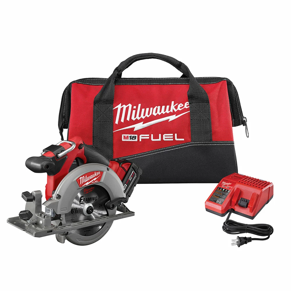 Milwaukee 2730-21 M18 FUEL 18V 6-1/2-Inch 5.0Ah Cordless Circular Saw Kit 3 Milwaukee 2730-21 M18 FUEL 18V 6-1/2-Inch 5.0Ah Cordless Circular Saw Kit