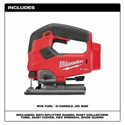 Milwaukee 2737-20 M18 FUEL 18V Cordless D-Handle Jig Saw - Bare Tool Tools & Equipment