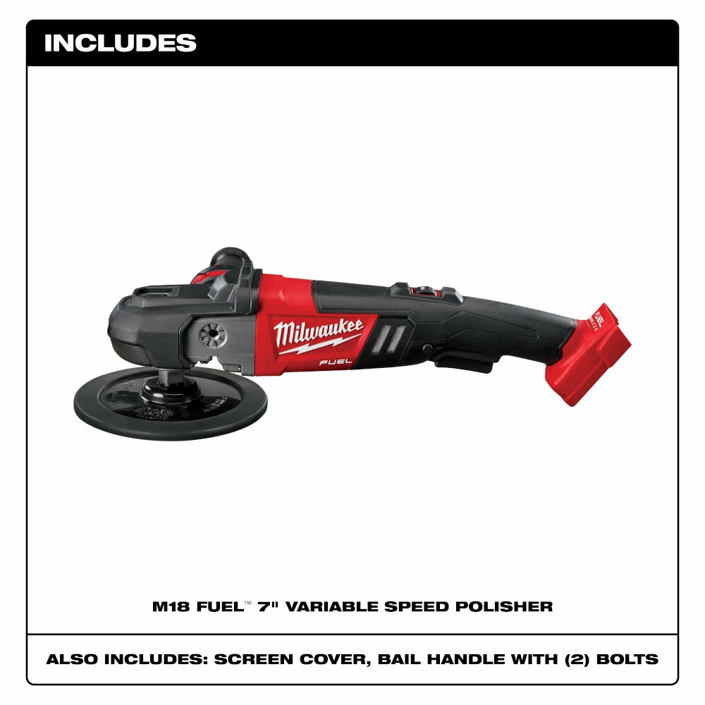 Milwaukee 2738-20 M18 18V FUEL 7” Cordless Lithium-Ion Polisher - Bare Tool Automotive 4 Milwaukee 2738-20 M18 18V FUEL 7” Cordless Lithium-Ion Polisher - Bare Tool Automotive