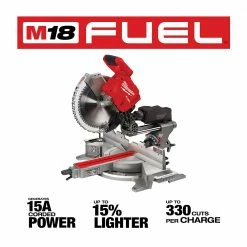 Milwaukee 2739-20 M18 FUEL 18V 12" Dual Bevel Slide Compound Miter Saw-Bare Tool 19 Milwaukee 2739-20 M18 FUEL 18V 12