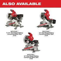 Saws Milwaukee 2739-21HD M18 FUEL 18V 12" Dual Bevel Sliding Compound Miter Saw Kit 28 Saws Milwaukee 2739-21HD M18 FUEL 18V 12