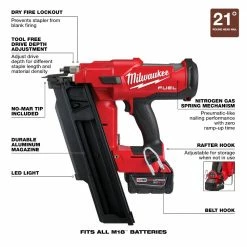 Milwaukee 2744-21 M18 FUEL 18V 21 Degree Framing Nailer 5.0 Ah Kit
