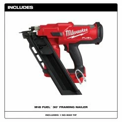 Milwaukee 2745-20 M18 FUEL 18V 30 Degree Lithium-Ion Framing Nailer - Bare Tool Tools & Equipment 19 Milwaukee 2745-20 M18 FUEL 18V 30 Degree Lithium-Ion Framing Nailer - Bare Tool Tools & Equipment