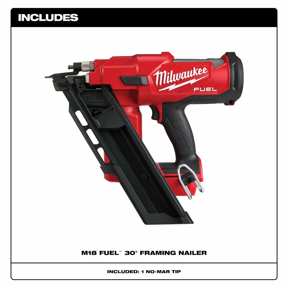 Milwaukee 2745-20 M18 FUEL 18V 30 Degree Lithium-Ion Framing Nailer - Bare Tool Tools & Equipment 5 Milwaukee 2745-20 M18 FUEL 18V 30 Degree Lithium-Ion Framing Nailer - Bare Tool Tools & Equipment