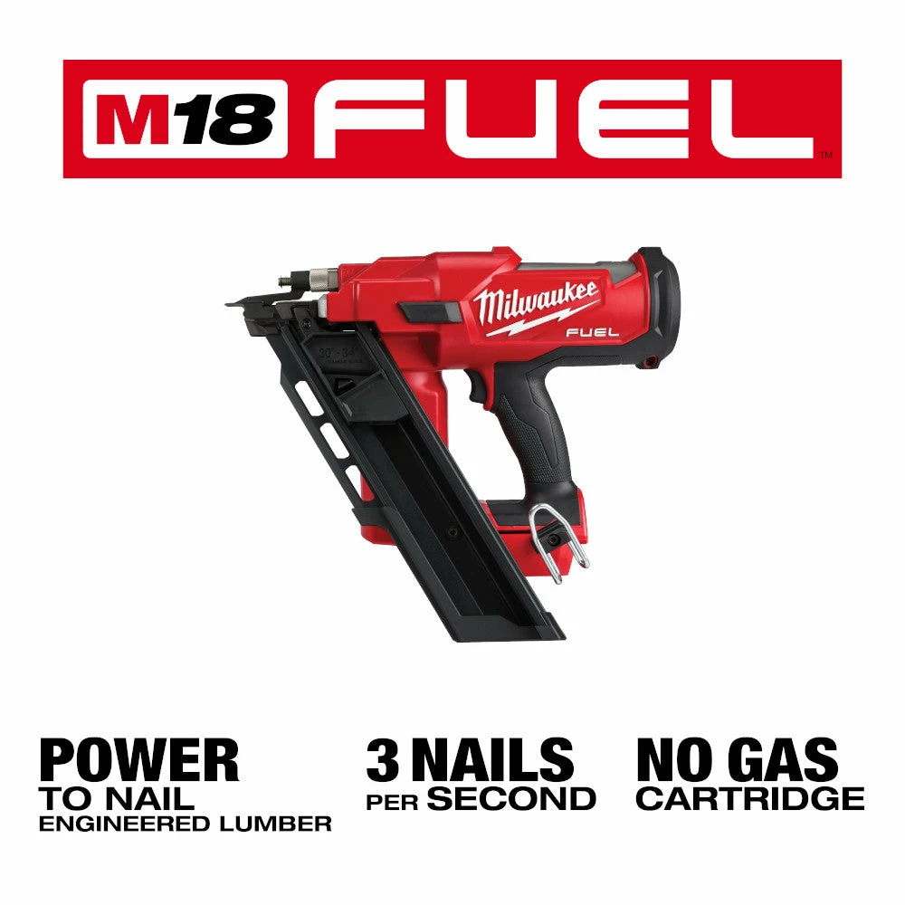 Milwaukee 2745-20 M18 FUEL 18V 30 Degree Lithium-Ion Framing Nailer - Bare Tool Tools & Equipment 6 Milwaukee 2745-20 M18 FUEL 18V 30 Degree Lithium-Ion Framing Nailer - Bare Tool Tools & Equipment