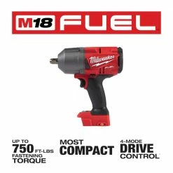 Milwaukee 2766-20 M18 FUEL 18V 1/2-Inch Detent Pin Impact Wrench - Bare Tool Tools & Equipment