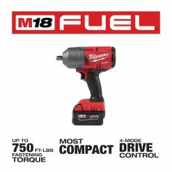 Tools & Equipment Milwaukee 2766-22 M18 FUEL 18V 1/2-Inch High Torque Detent Pin Impact Wrench Kit 15 Tools & Equipment Milwaukee 2766-22 M18 FUEL 18V 1/2-Inch High Torque Detent Pin Impact Wrench Kit