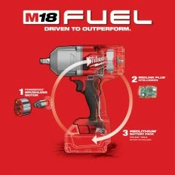 Tools & Equipment Milwaukee 2767-20 M18 FUEL 18V 1/2-Inch Friction Ring Impact Wrench - Bare Tool