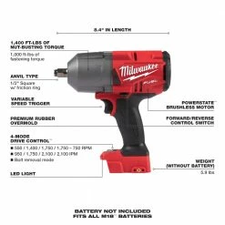Tools & Equipment Milwaukee 2767-20 M18 FUEL 18V 1/2-Inch Friction Ring Impact Wrench - Bare Tool