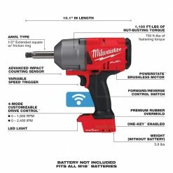 Milwaukee 2769-20 M18 FUEL 18V 1/2 Inch Impact Wrench W/ Friction Ring Bare Tool Tools & Equipment