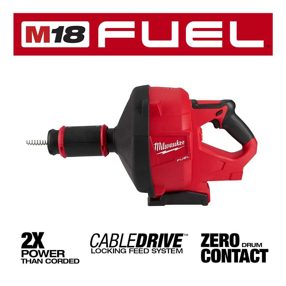 Milwaukee 2772A-20 M18 FUEL 18V 5/16" X 35' Cordless Drain Snake - Bare Tool 5 Milwaukee 2772A-20 M18 FUEL 18V 5/16" X 35' Cordless Drain Snake - Bare Tool
