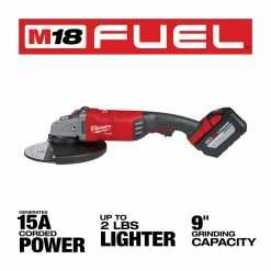 Milwaukee 2785-22HD M18 FUEL 18V 7/9-Inch Large Angle Grinder Kit Tools & Equipment