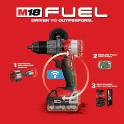 Tools & Equipment Milwaukee 2806-22 M18 FUEL 18V 1/2-Inch Cordless Hammer Drill Kit