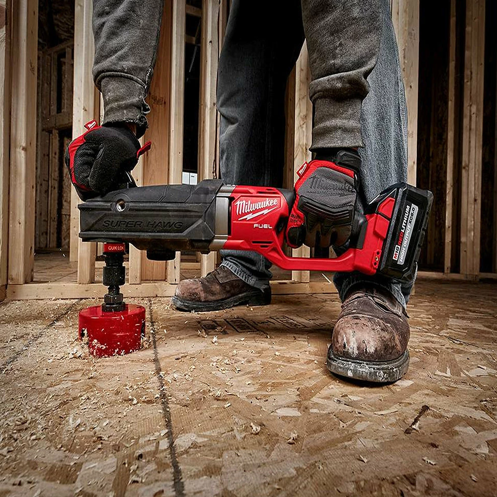 Milwaukee 2811-22 M18 FUEL 18V Super Hawg Right Angle Drill Quik-Lok Kit Tools & Equipment 10 Milwaukee 2811-22 M18 FUEL 18V Super Hawg Right Angle Drill Quik-Lok Kit Tools & Equipment