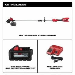 Milwaukee 2828-21 M18 18V Cordless Lithium-Ion Brushless String Trimmer Kit Lawn & Outdoor Power