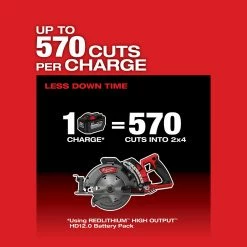 Milwaukee 2830-20 M18 FUEL 18V 7-1/4 Inch Rear Handle Circular Saw - Bare Tool Tools & Equipment