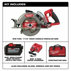 Milwaukee 2830-21HD M18 FUEL 18V 7-1/4 Inch Rear Handle Circular Saw Kit Tools & Equipment