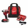 Milwaukee 2850-21P M18 18V Brushless Cordless 1/4 Inch Hex Impact Driver Kit Tools & Equipment