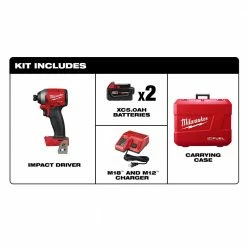 Tools & Equipment Milwaukee 2853-22 M18 FUEL 18V 1/4-Inch HEX Cordless Impact Driver Kit