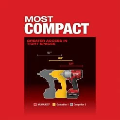 Milwaukee 2863-20 M18 FUEL 18V 1/2-Inch Friction Ring Impact Wrench - Bare Tool Tools & Equipment