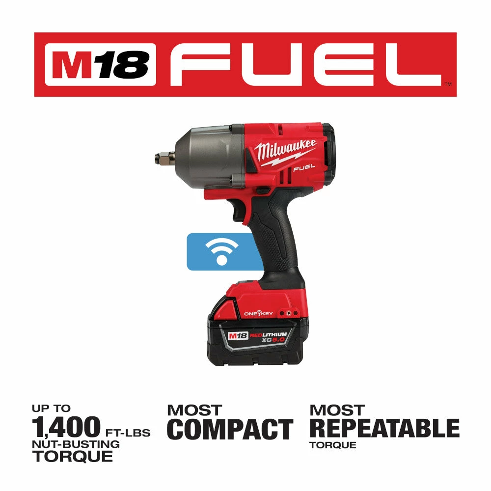 Milwaukee 2863-22 M18 FUEL 18V 1/2" High Torque Impact Wrench Kit Tools & Equipment 5 Milwaukee 2863-22 M18 FUEL 18V 1/2" High Torque Impact Wrench Kit Tools & Equipment