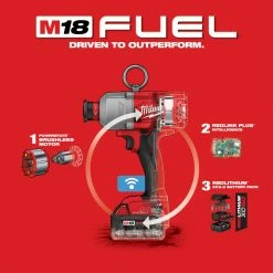 Tools & Equipment Milwaukee 2865-22 M18 FUEL 18 Volt 7/16 Inch Hex Utility Impact Wrench Kit