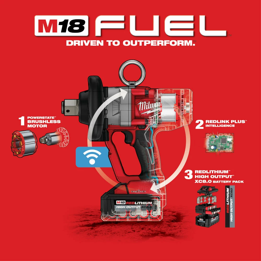 Milwaukee 2867-22 M18 FUEL 18V 1 Inch High Torque Impact Wrench Kit 9 Milwaukee 2867-22 M18 FUEL 18V 1 Inch High Torque Impact Wrench Kit