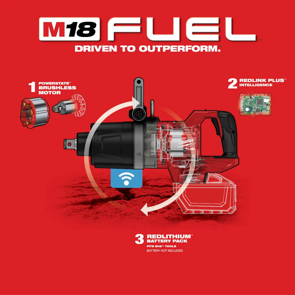 Tools & Equipment Milwaukee 2868-20 M18 FUEL 18V 1" D-Handle High Torque Impact Wrench - Bare Tool 8 Tools & Equipment Milwaukee 2868-20 M18 FUEL 18V 1" D-Handle High Torque Impact Wrench - Bare Tool