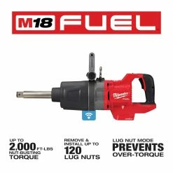 Milwaukee 2869-20 M18 FUEL 18V 1" D-Handle Anvil High Impact Wrench-Bare Tool Tools & Equipment